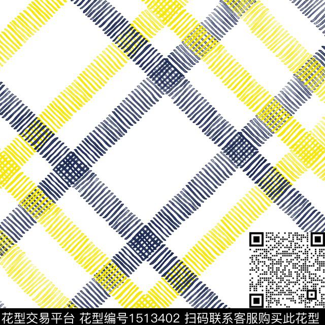 线条格子女装传统印花华亿平台下载（图片编号: 1513402） - 瓦栏（Walan）