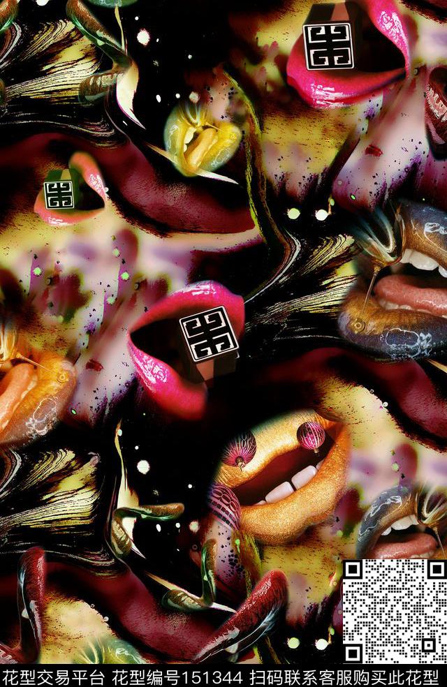 丰唇诱惑神秘数码印花华亿平台下载（图片编号: 151344） - 瓦栏（Walan）