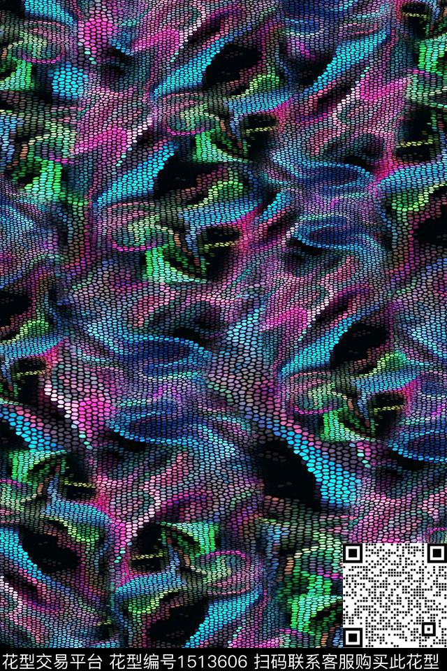 肌理纹理抽象数码印花华亿平台下载（图片编号: 1513606） - 瓦栏（Walan）