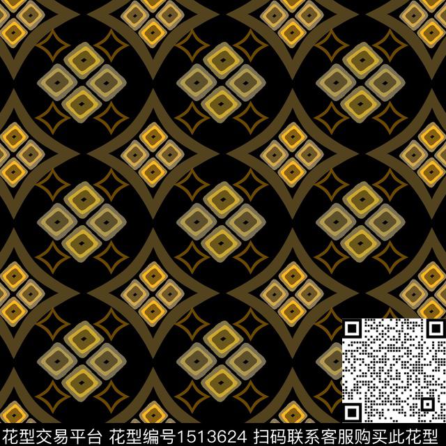 几何菱形微几何传统印花华亿平台下载（图片编号: 1513624） - 瓦栏（Walan）