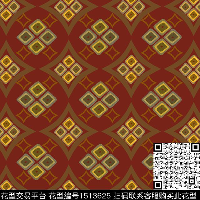 几何菱形微几何传统印花华亿平台下载（图片编号: 1513625） - 瓦栏（Walan）