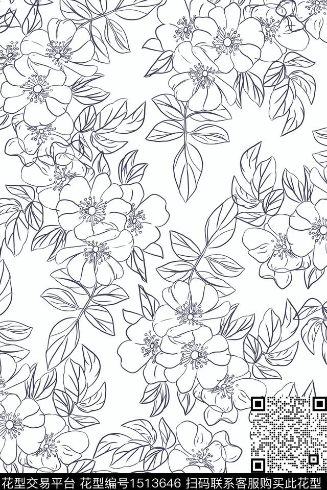 线条简欧大牌风数码印花华亿平台下载（图片编号: 1513646） - 瓦栏（Walan）