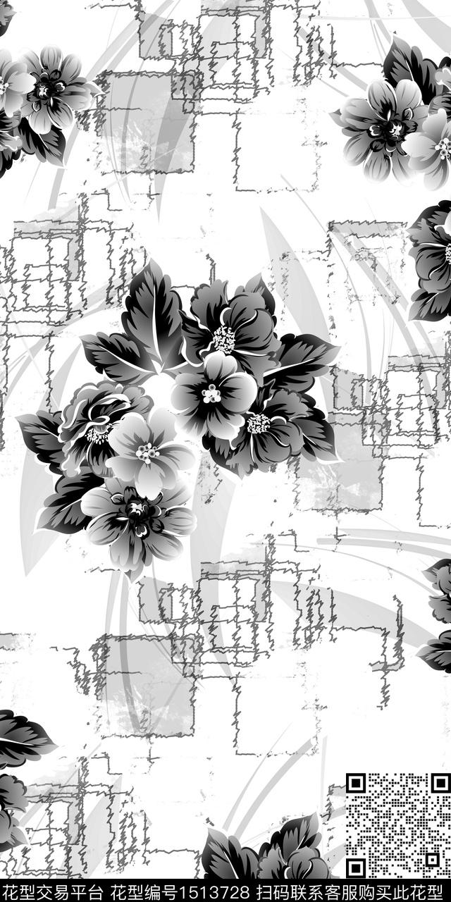 数码华亿平台中国风中老年数码印花华亿平台下载（图片编号: 1513728） - 瓦栏（Walan）