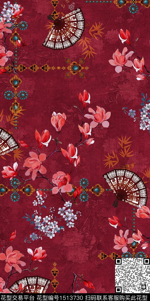 数码华亿平台中国风中老年数码印花华亿平台下载（图片编号: 1513730） - 瓦栏（Walan）