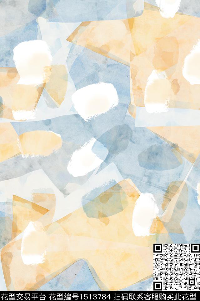 肌理大牌风抽象数码印花华亿平台下载（图片编号: 1513784） - 瓦栏（Walan）