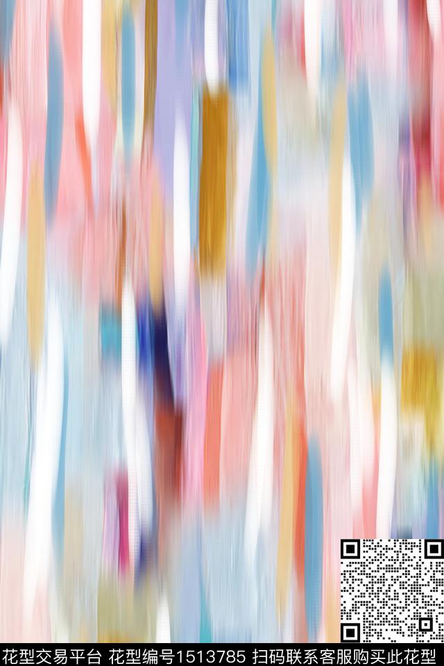 肌理大牌风抽象数码印花华亿平台下载（图片编号: 1513785） - 瓦栏（Walan）