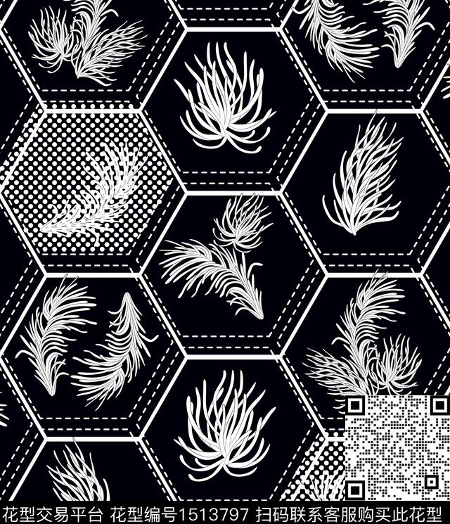 几何女装波点数码印花华亿平台下载（图片编号: 1513797） - 瓦栏（Walan）