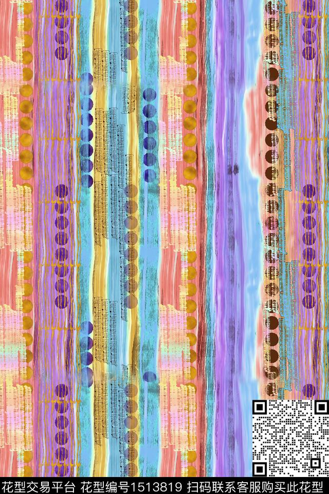 几何肌理抽象数码印花华亿平台下载（图片编号: 1513819） - 瓦栏（Walan）