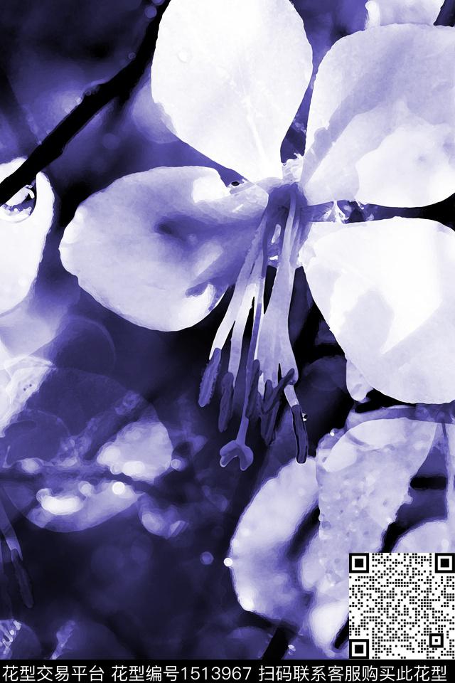 男装花卉大花数码印花华亿平台下载（图片编号: 1513967） - 瓦栏（Walan）