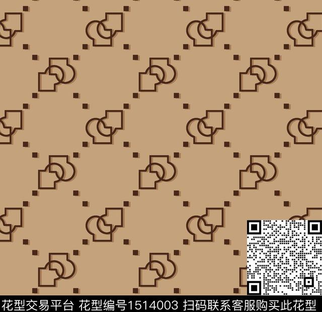 字母几何格子数码印花华亿平台下载（图片编号: 1514003） - 瓦栏（Walan）