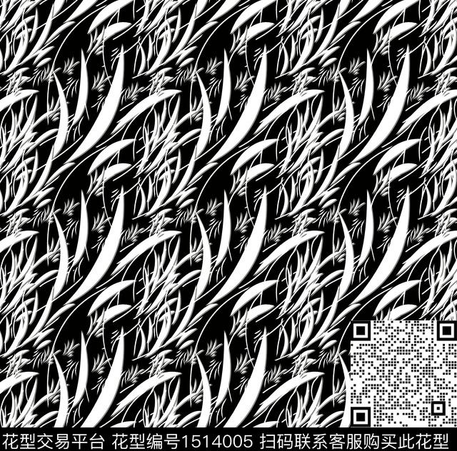 字母几何格子数码印花华亿平台下载（图片编号: 1514005） - 瓦栏（Walan）