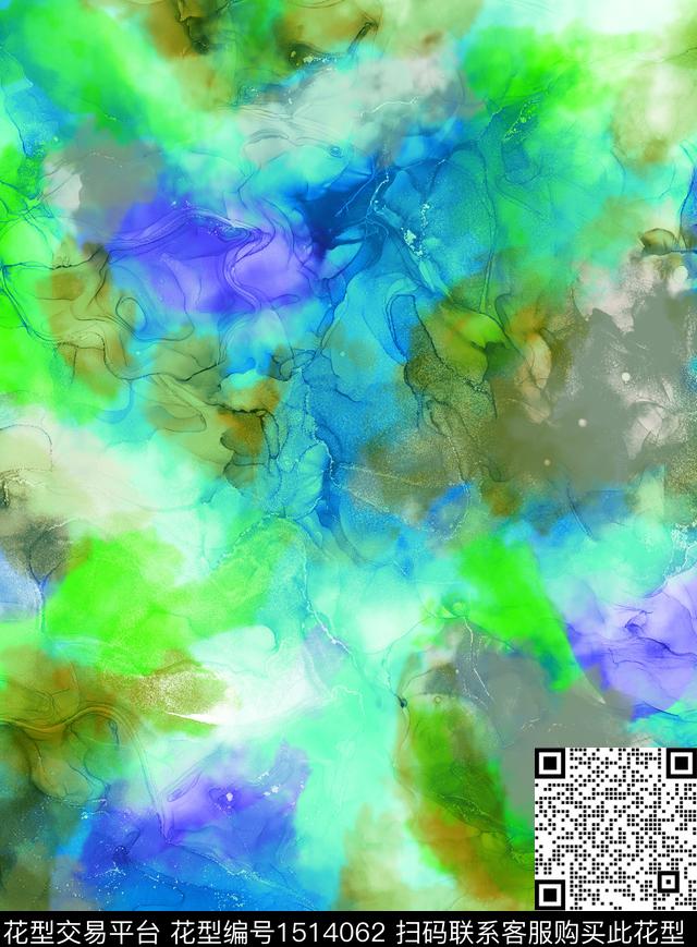 数码华亿平台女装抽象数码印花华亿平台下载（图片编号: 1514062） - 瓦栏（Walan）