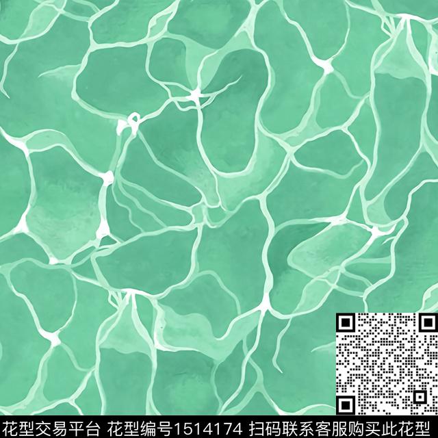 波浪纹防晒衣印花长袖衫印花数码印花华亿平台下载（图片编号: 1514174） - 瓦栏（Walan）