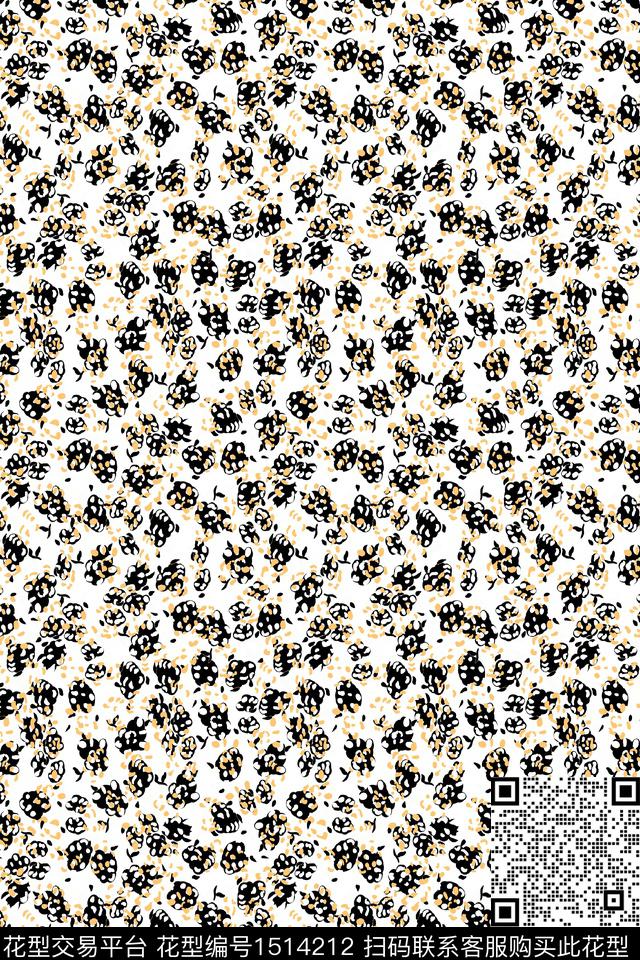 花卉大牌风小清新数码印花华亿平台下载（图片编号: 1514212） - 瓦栏（Walan）