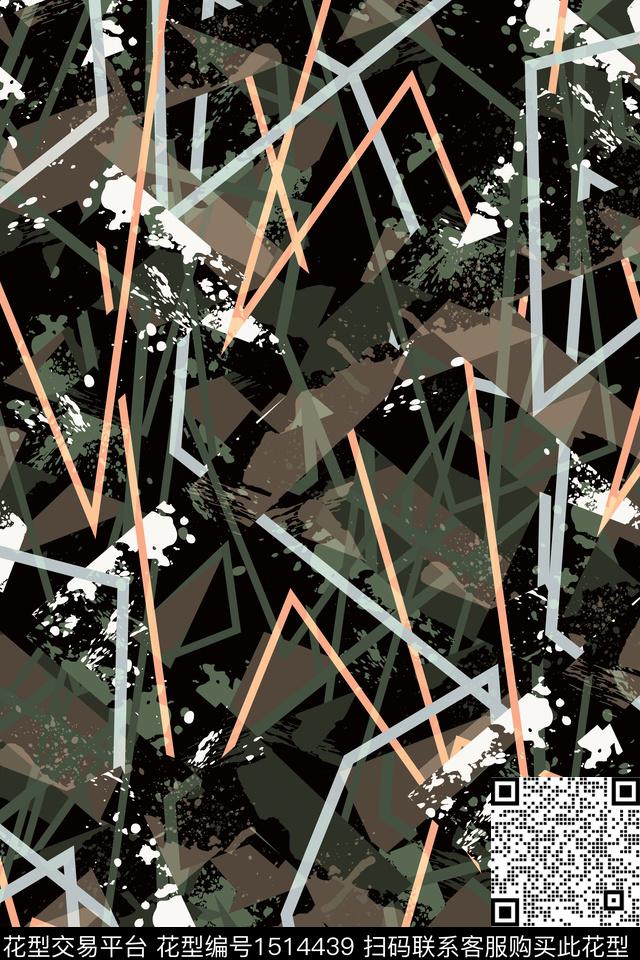 抽象男装家居服户外传统印花华亿平台下载（图片编号: 1514439） - 瓦栏（Walan）