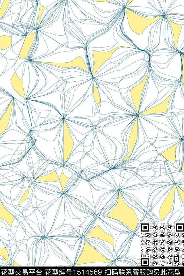 线条几何女装传统印花华亿平台下载（图片编号: 1514569） - 瓦栏（Walan）