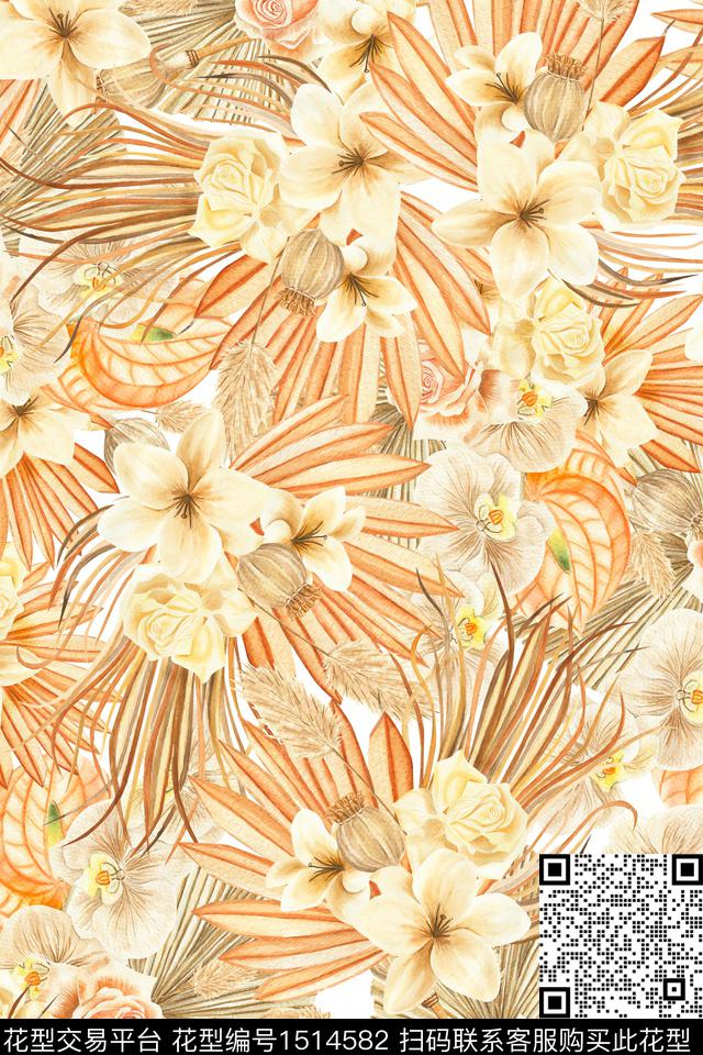 女装花卉小碎花数码印花华亿平台下载（图片编号: 1514582） - 瓦栏（Walan）