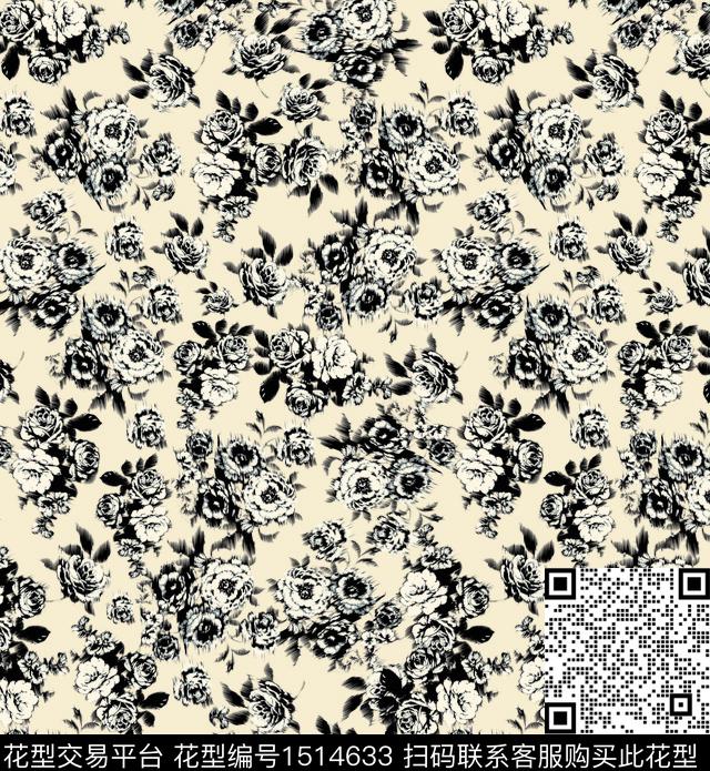 花卉春夏华亿平台小碎花数码印花华亿平台下载（图片编号: 1514633） - 瓦栏（Walan）