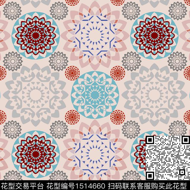 传统纹样女装民族风传统印花华亿平台下载（图片编号: 1514660） - 瓦栏（Walan）