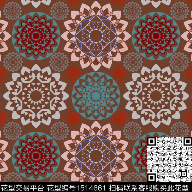 传统纹样女装民族风传统印花华亿平台下载（图片编号: 1514661） - 瓦栏（Walan）