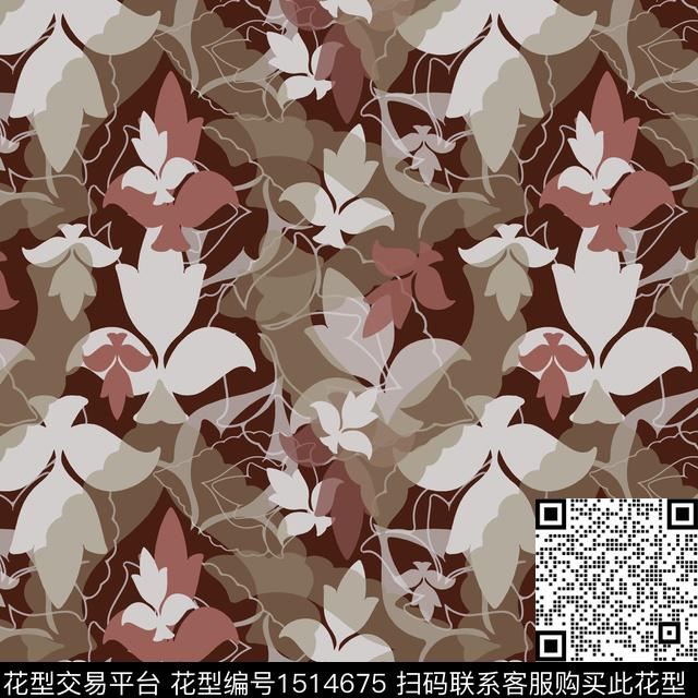 女装花卉平面花卉传统印花华亿平台下载（图片编号: 1514675） - 瓦栏（Walan）