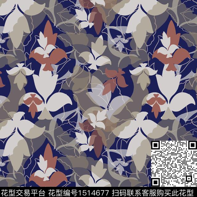 女装花卉平面花卉传统印花华亿平台下载（图片编号: 1514677） - 瓦栏（Walan）