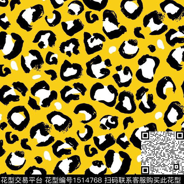 绿色豹纹几何传统印花华亿平台下载（图片编号: 1514768） - 瓦栏（Walan）