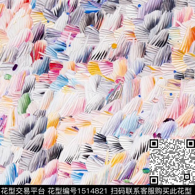 纹理抽象数码印花华亿平台下载（图片编号: 1514821） - 瓦栏（Walan）