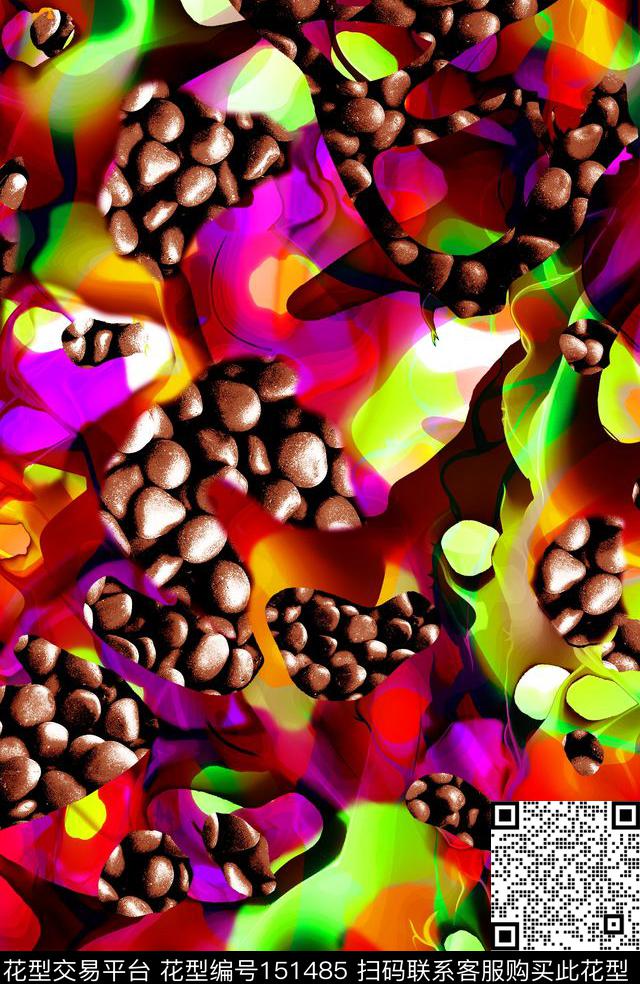 七彩石头数码印花华亿平台下载（图片编号: 151485） - 瓦栏（Walan）