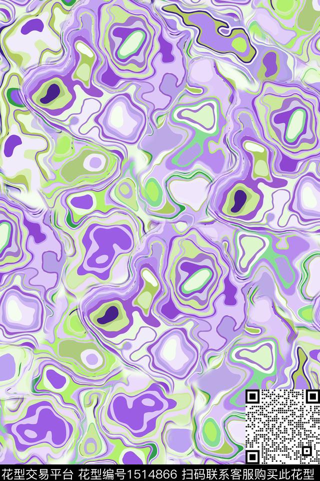 线条几何纹理数码印花华亿平台下载（图片编号: 1514866） - 瓦栏（Walan）