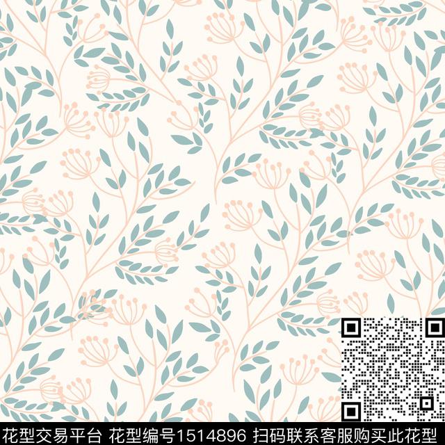 花卉大牌风小碎花数码印花华亿平台下载（图片编号: 1514896） - 瓦栏（Walan）