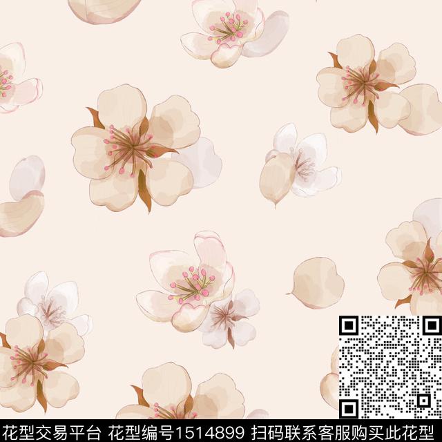 花卉大牌风小碎花数码印花华亿平台下载（图片编号: 1514899） - 瓦栏（Walan）