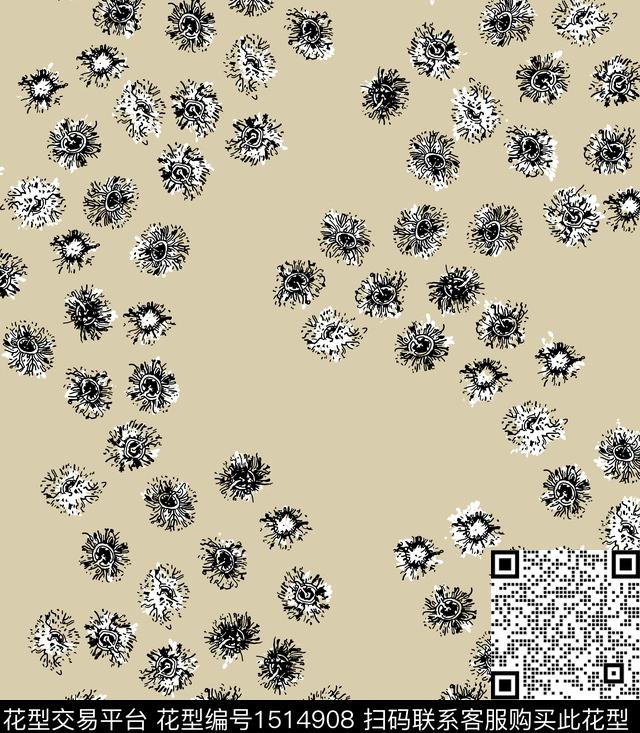 连衣裙女装花卉数码印花华亿平台下载（图片编号: 1514908） - 瓦栏（Walan）