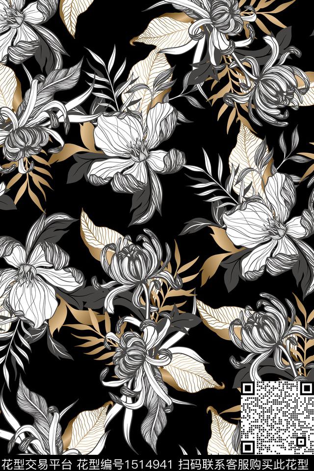 女装花卉小碎花数码印花华亿平台下载（图片编号: 1514941） - 瓦栏（Walan）