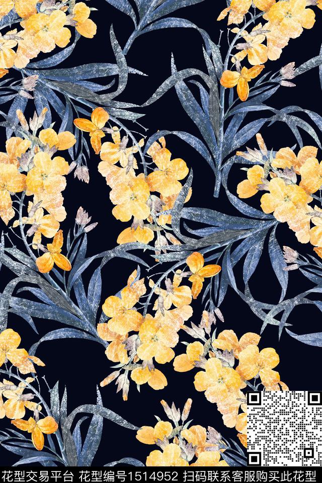 女装花卉小碎花数码印花华亿平台下载（图片编号: 1514952） - 瓦栏（Walan）