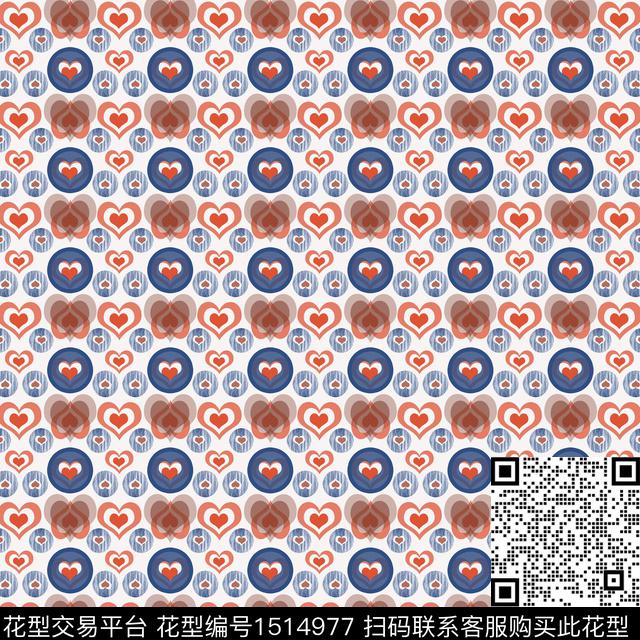 几何女装爱心传统印花华亿平台下载（图片编号: 1514977） - 瓦栏（Walan）