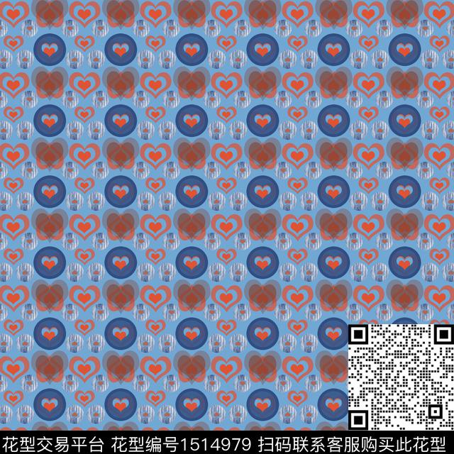 几何女装爱心传统印花华亿平台下载（图片编号: 1514979） - 瓦栏（Walan）