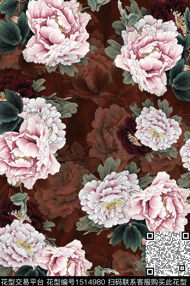 香云纱旗袍中老年数码印花华亿平台下载（图片编号: 1514980） - 瓦栏（Walan）