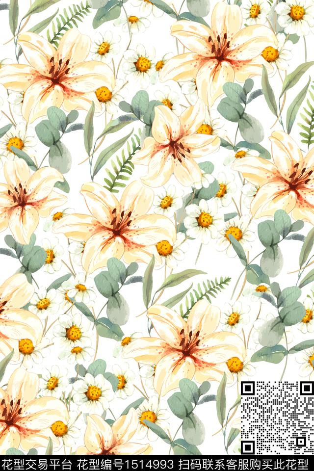 女装花卉小碎花数码印花华亿平台下载（图片编号: 1514993） - 瓦栏（Walan）