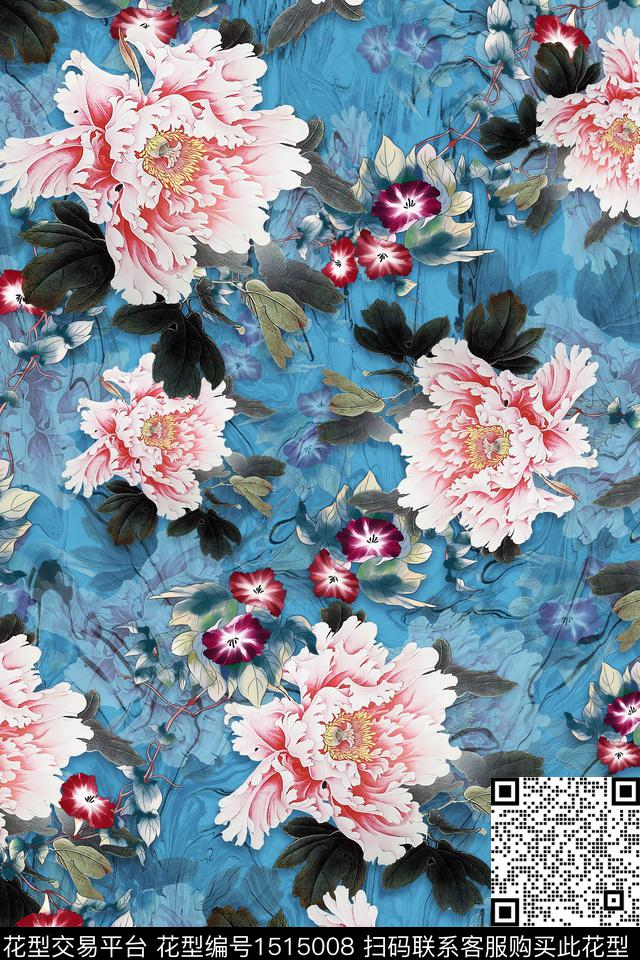 香云纱旗袍中老年数码印花华亿平台下载（图片编号: 1515008） - 瓦栏（Walan）