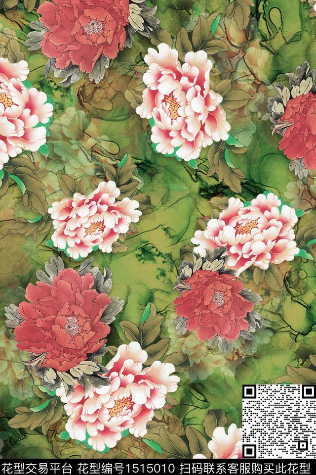 香云纱旗袍中老年数码印花华亿平台下载（图片编号: 1515010） - 瓦栏（Walan）