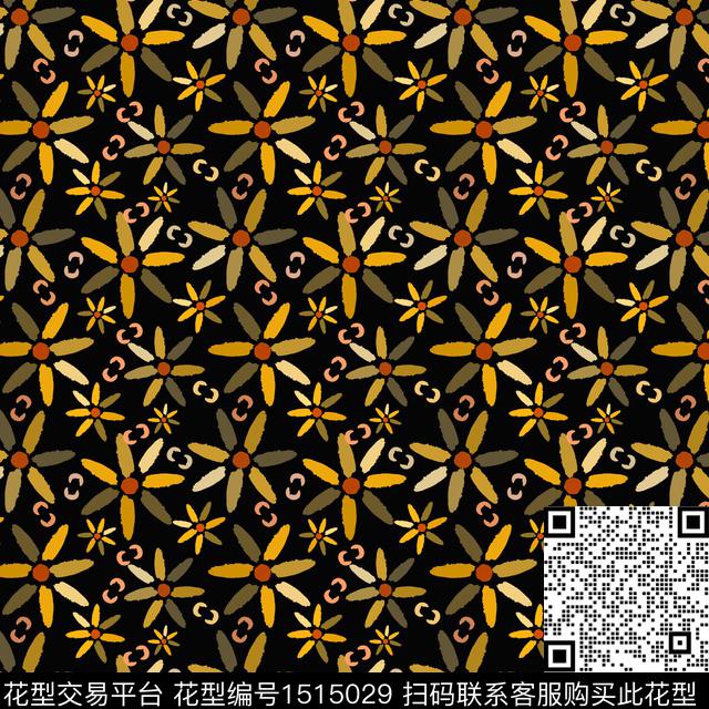 民族风花卉小碎花传统印花华亿平台下载（图片编号: 1515029） - 瓦栏（Walan）