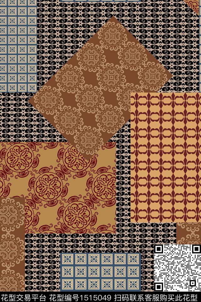 民族风大牌风中国风数码印花华亿平台下载（图片编号: 1515049） - 瓦栏（Walan）