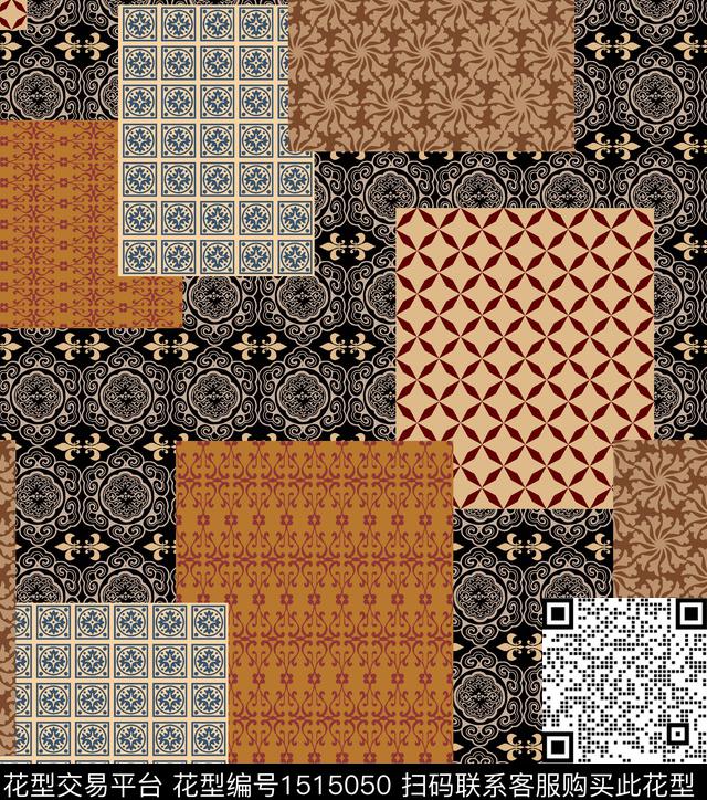 民族风大牌风中国风数码印花华亿平台下载（图片编号: 1515050） - 瓦栏（Walan）