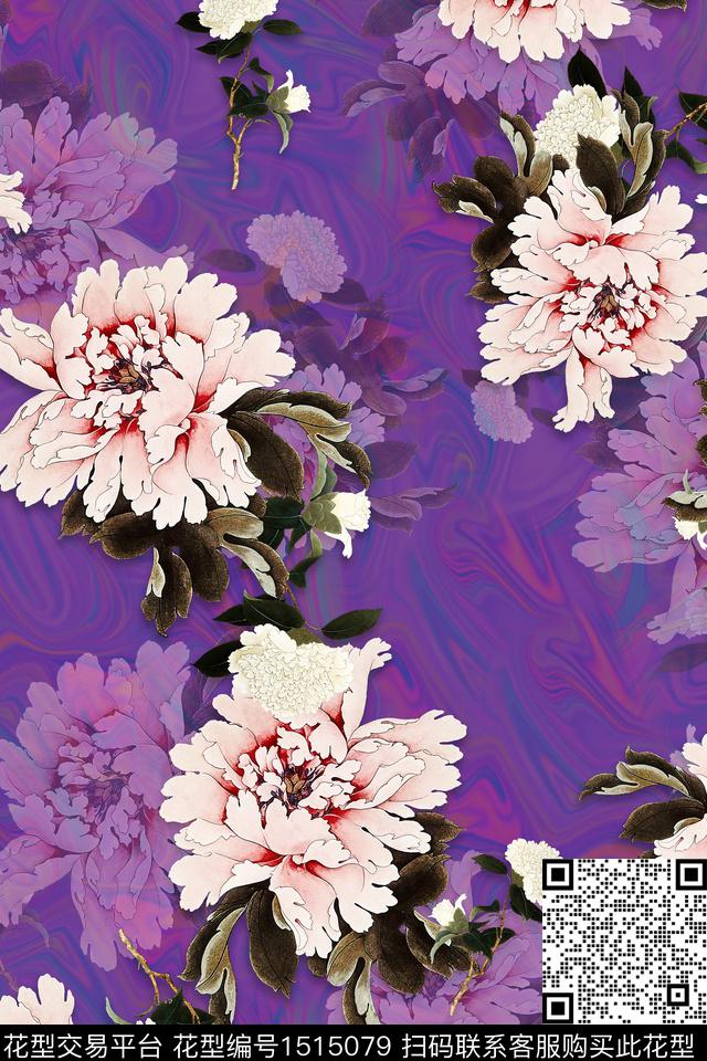 香云纱旗袍中老年数码印花华亿平台下载（图片编号: 1515079） - 瓦栏（Walan）