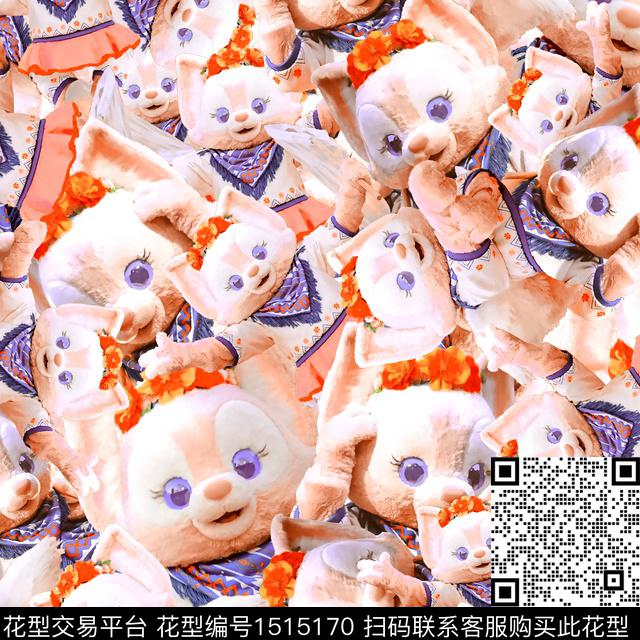 卡通动物童装卡通人物数码印花华亿平台下载（图片编号: 1515170） - 瓦栏（Walan）