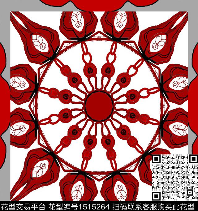 线条几何抽象数码印花华亿平台下载（图片编号: 1515264） - 瓦栏（Walan）