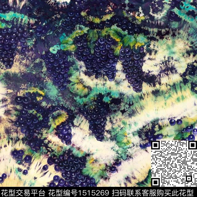 中国风自然纹理男装满版花数码印花华亿平台下载（图片编号: 1515269） - 瓦栏（Walan）