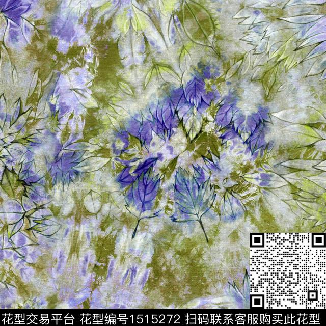 扎染华亿平台中国风自然纹理数码印花华亿平台下载（图片编号: 1515272） - 瓦栏（Walan）