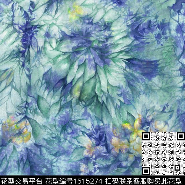 扎染华亿平台中国风自然纹理数码印花华亿平台下载（图片编号: 1515274） - 瓦栏（Walan）